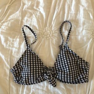 Gingham bathing suit top